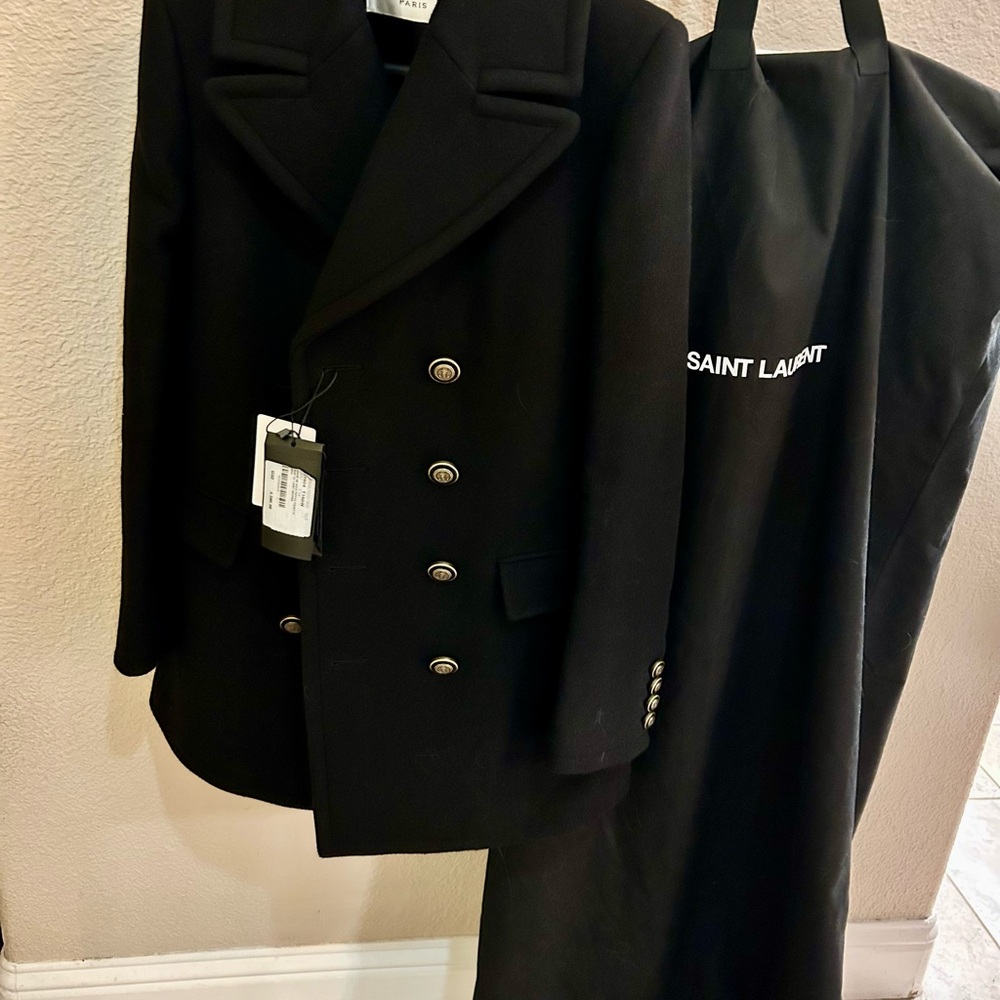 Saint Laurent Black Double-Breasted Blazer